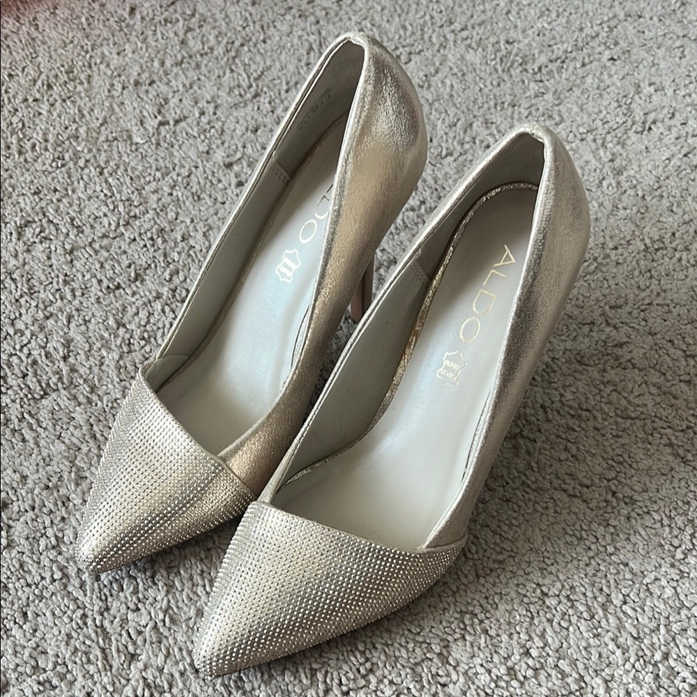 Aldo Silver Heels with Stiletto Design